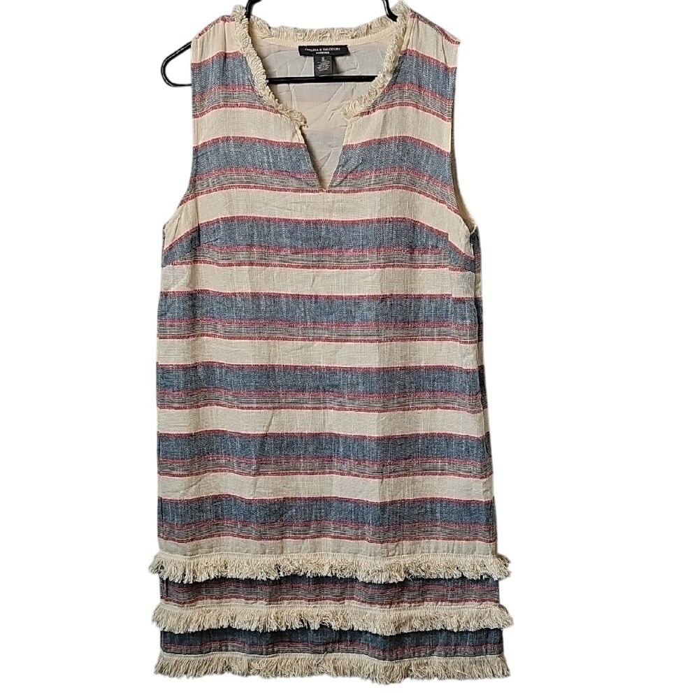 Anthropologie, Chelsea & Theodore, holding horses, blue, white Sheath dress  10